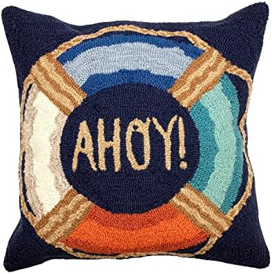 Liora Manne Decorative, Inserts & Covers Ahoy Navy Throw Pillows, 18" x 18"