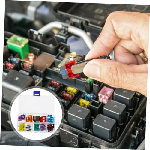Kit de fusibles automotrices Holibanna, 50 piezas, mini fusibles duraderos de policarbonato y zinc, diseño compacto para autos, RV y motorhomes miniatura 3