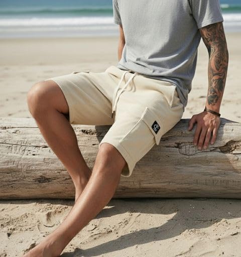 Image of INDICLUB Men's Athletic Performance Shorts,Casual Everyday Wear, Comfortable Drawstring Style