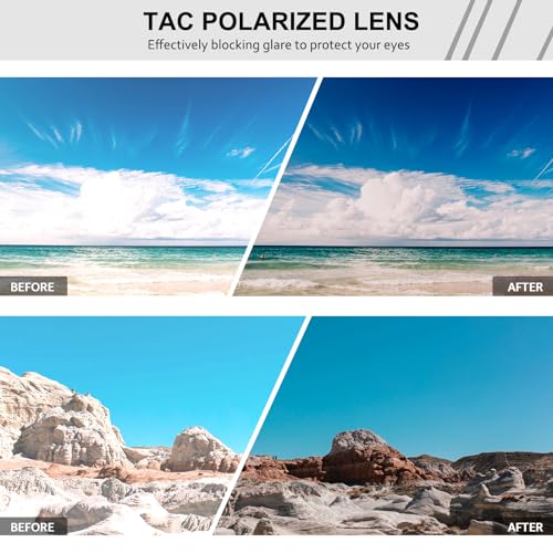 Image of SIPHEW Polarized Fit Over Sunglasses for Men, Lightweight Sun Glasses Wear Over Glasses with UV400 Protection, Large, A1 Black Frame, Grey Lens