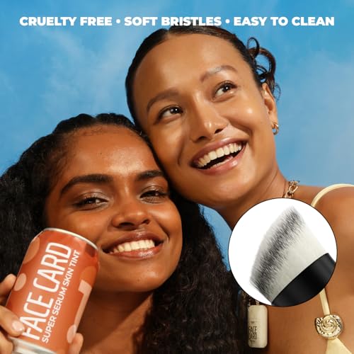 Image of FAE Beauty Foundation Brush | Dense Brush | Vegan PBT Fibres | Streak-free Application | Soft Bristles | Buildable coverage | Natural, Dewy Finish | Easily blends liquid, cream, and mousse foundations