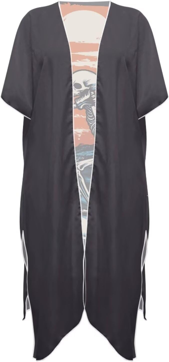 Women's Swimwear Cover Ups Half Sleeve Kimono Beach Cover Up Open Front Beachwear