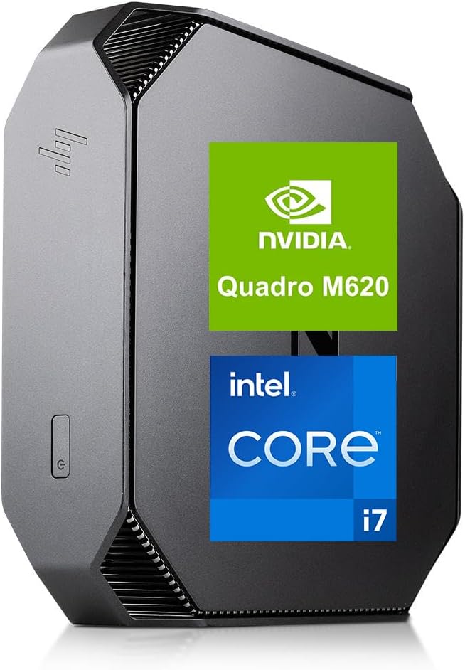 HP Z2 Mini G3 Workstation Desktop Computer, Intel Core i7-7700, 8GB RAM, 256GB SSD, NVIDIA Quadro M620, Keyboard and Mouse, Windows 11 Pro (renewed)