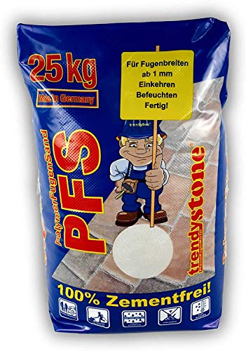 trendystone sable polymère de jointoiement 25kg- mortier dallages pour largeur minimale de 1mm - naturel