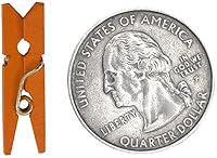 Vista 122 de JAM PAPER Wood Clip Clothespins - Small - 7/8 Inch - White - 50 Clothes Pins/Pack