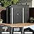 COMHOMA Shed Storage Outdoor Metal Windowed Lockable Weatherproof Ventilated Backyard Garden Utility Workshop(Grey,8'*4')