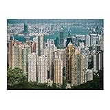 artboxONE Ravensburger-Puzzle L (500 Teile) Städte Hongkong Viktoria Peak - Puzzle urban Architektur Wolkenkratzer
