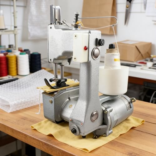 130W Handheld Electric Sewing Machine for Bags, 800 Stitches/min, Adjustable Stitch Length 7-10mm, for Woven and Snakeskin Bag Closing