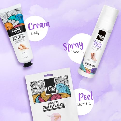 Image of FURR Foot Pedicure Kit For Women | Rejuvenation Kit | A Combo of Foot Cream, Peel Mask, and Instant Pedicure Spray