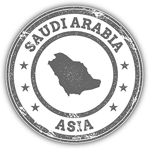 Saudi Arabia mapa Asia Grunge goma sello ventana camión coche parachoques adhesivo 5'' x 5''