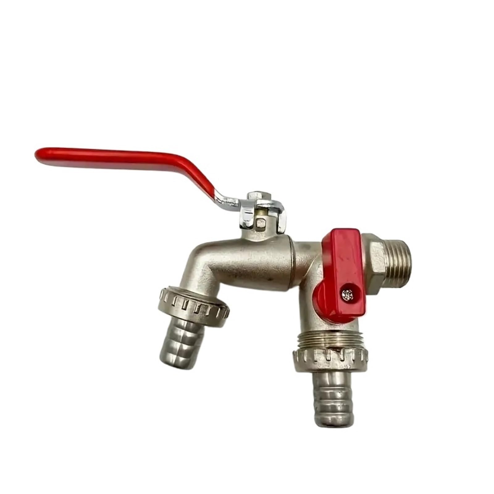 2pcs Classic Dual-Outlet Garden Faucet - Zinc Alloy, 1/2" Connection, Rust-Proof & Anti-Frost, Easy Install with Brass Ball Valve for Garden