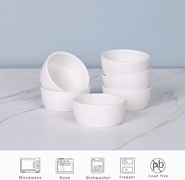 Mini Ramekins 1.5 oz Set of 6 (White)