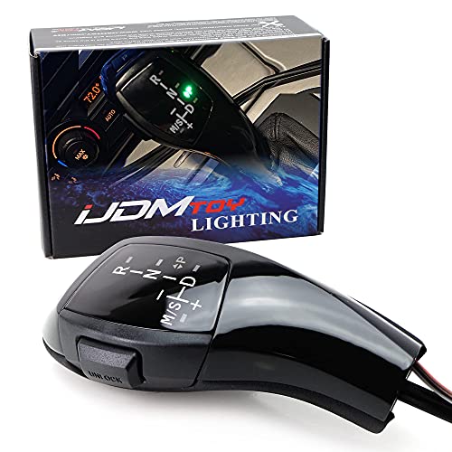 iJDMTOY F30 Style Gloss Black Finish LED Illuminated Shift Knob Gear Selector Upgrade Compatible with BMW 1995-2003 E39 5 Series & 1999-2006 E53 X5