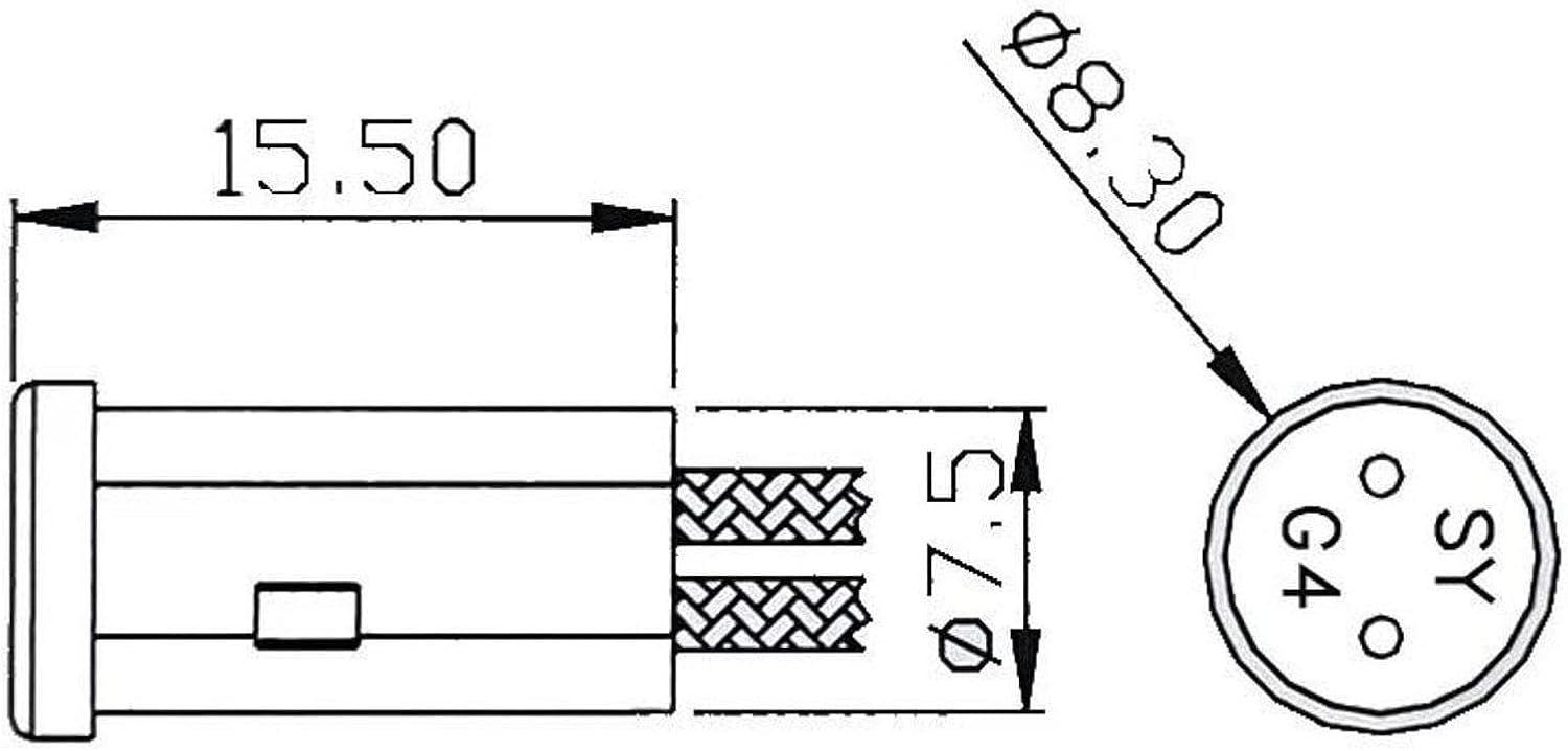 10Pcs 4 PINS Light Socket Socket Adapter for Lighting Projects Office Commercial
