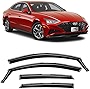 Voron Glass in-Channel Extra Durable Rain Guards for Hyundai Sonata 2020-2023, Window Deflectors, Vent Window Visors, 4 Pieces - 220226