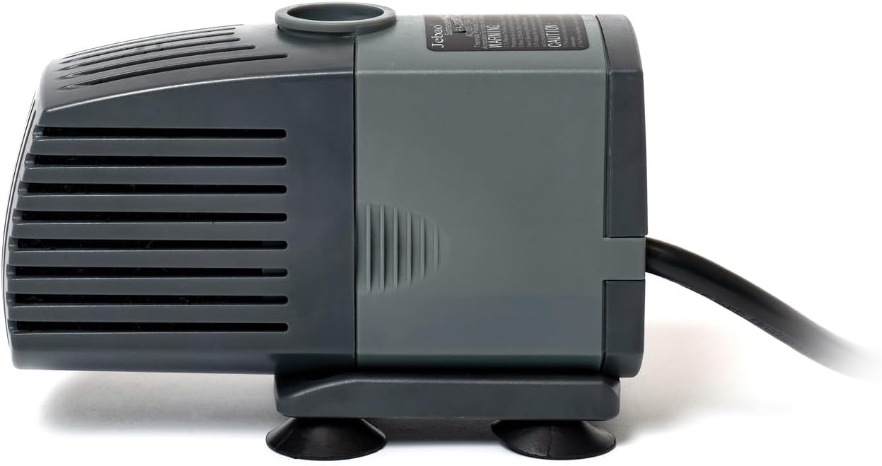 Side view of the Jebao FA-2000F pump, showing the intake screen and general construction.