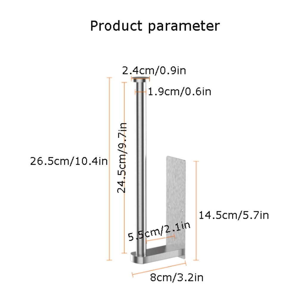 Facile Porta Asciugamani da Parete portasciugamani in Acciaio Inox Supporto Carta in Acciaio Inox Distributore di Tessuto Senza punzoni for la Cucina Cling Storage Dispenser di fazzoletti