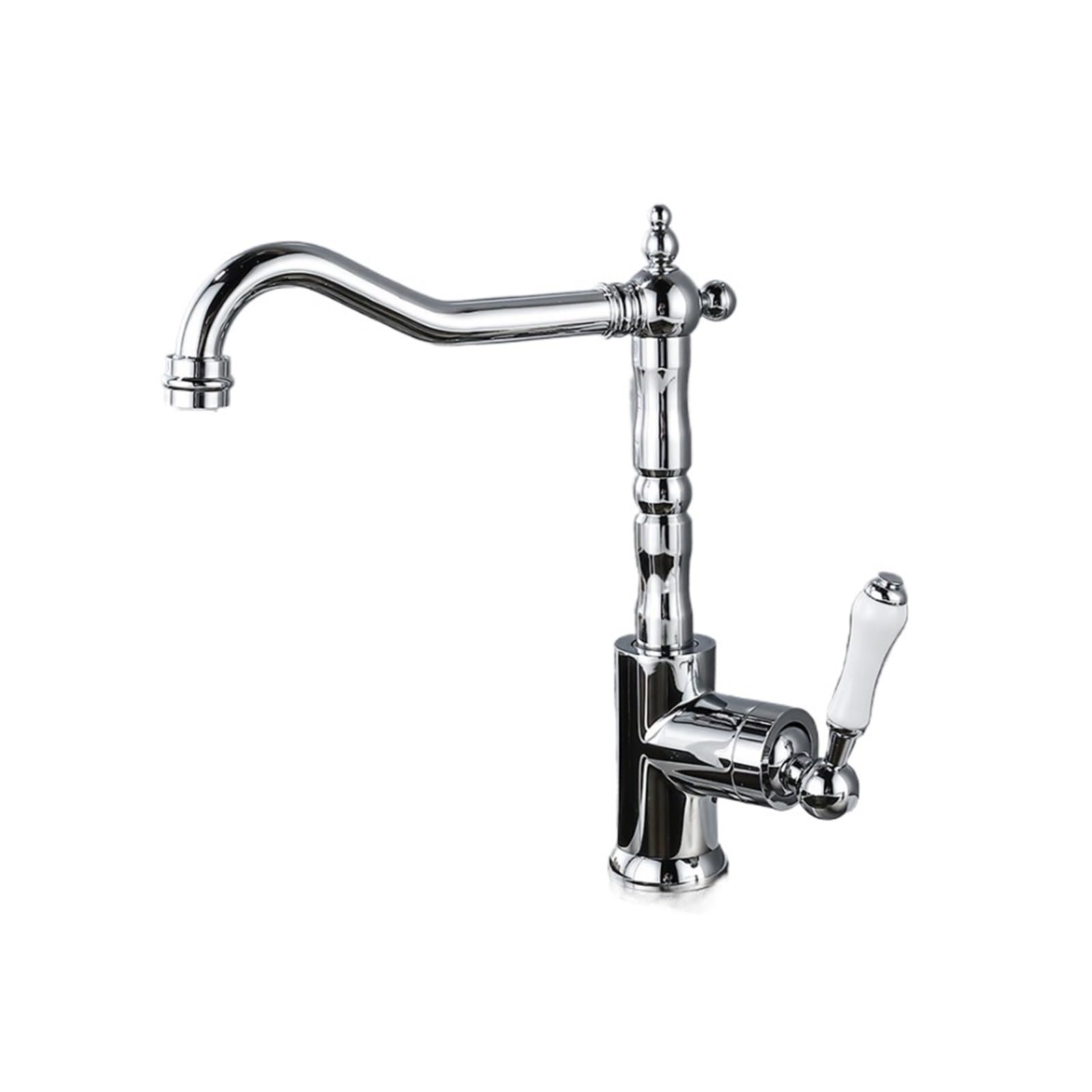 Gold Kitchen Faucet 360 Degrees Rotating Faucet Table Basin Sink Hot&Cold Water Tap(Chrome)