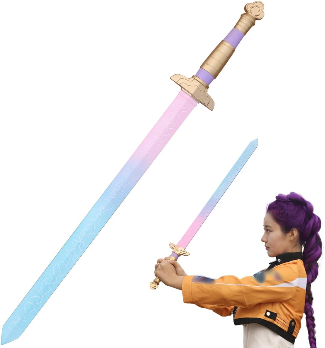 32 Inch One-Piece Flexible & Sturdy Sword Prop Costume Accessory for Cosplay & Halloween