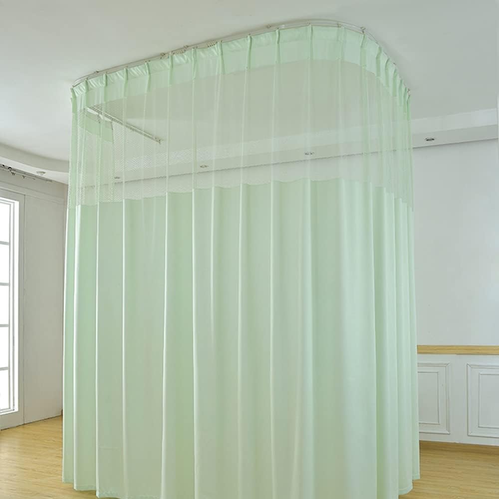 Hospital Curtain with Flat Hooks for Hospital Medical Clinic SPA Lab Cubicle Curtain Divider Privacy Screen (Color : Light Green, Size : 1*(10ft Wide x9ft Tall))
