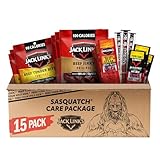 Jack Link's Beef Jerky Variety Pack Gift Basket - 15 Pack - Assorted Jerky, Steaks, and Meat Sticks - Ready to Eat Protein Snacks - Made with 100% Real Beef - Valentine's Day Gift for Him