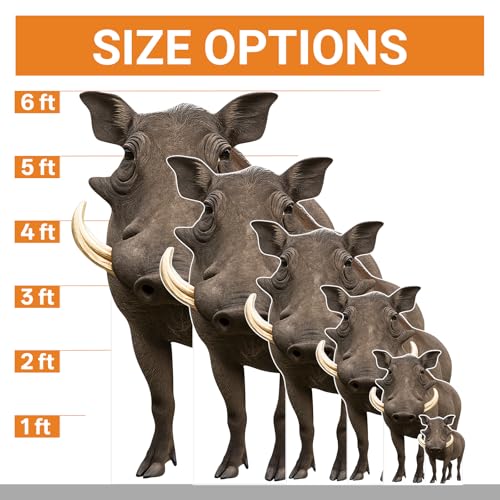 Image of Warthog Life Size Cardboard Cutout, 3FT, 1 PC, Animal Standup | Warthog Cardboard Cutout Animal Standup, Life Size 3FT, for Events, Party Decorations, Birthday Celebrations, Photos