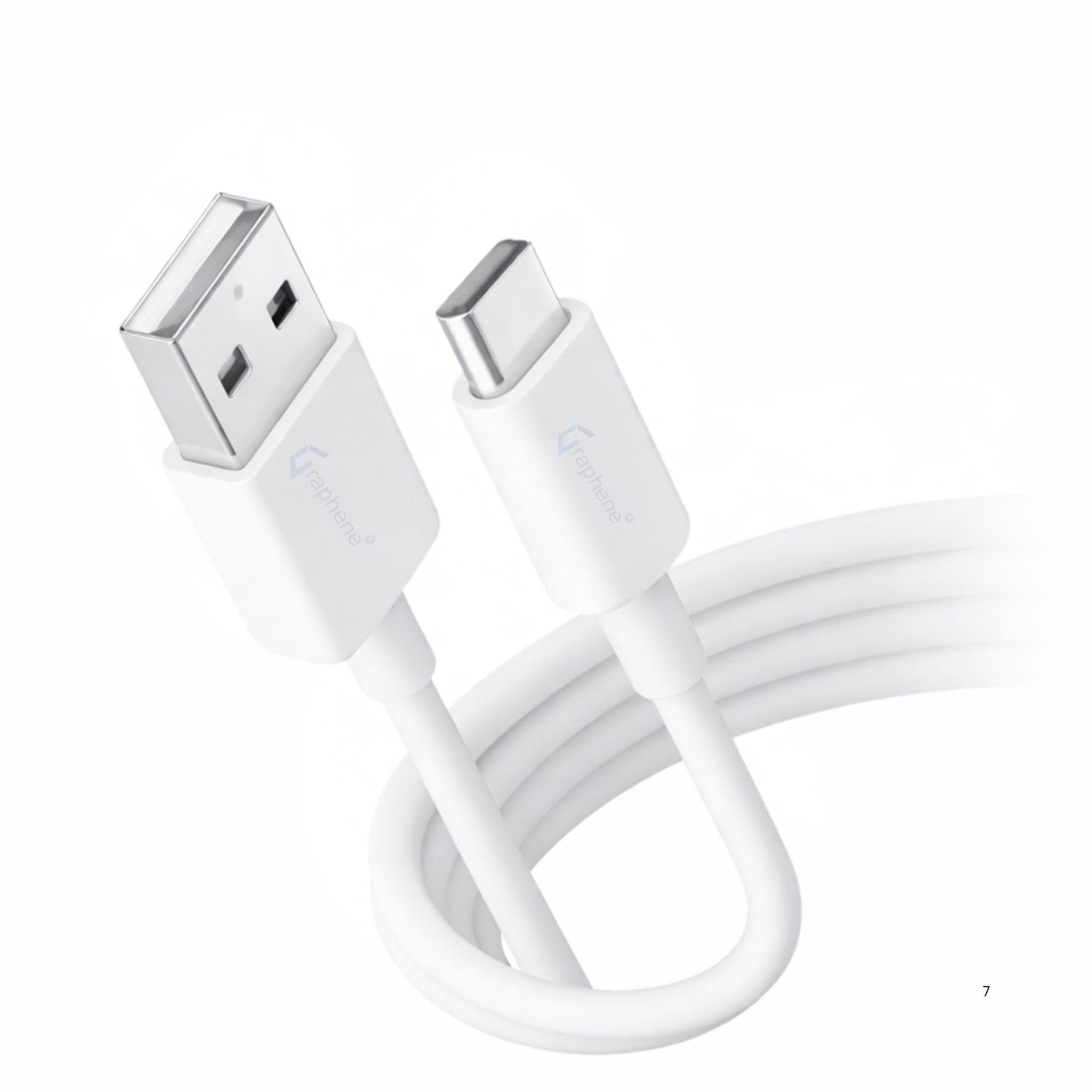 GRAPHENE Original Type A to C Charging Data Cable100W 6 Amp (GE Certified) Supports Fast Charging Compatible with all Models Laptop Phone Other Devices Charging (Type A to C 1M)-image-36