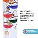 Large 44cm tall Free standing Galileo thermometer in Gift packaging