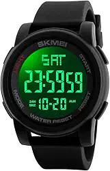 Relógio Masculino Skmei 1257 Á Prova D'água 50m Digital Esportivo Shock Silicone Preto