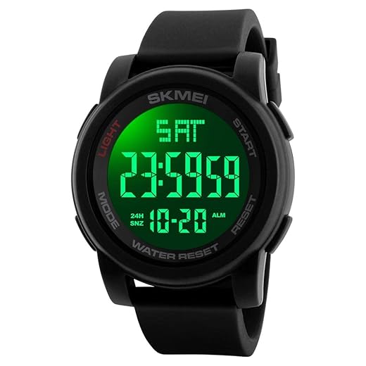 Relógio Masculino Skmei 1257 Á Prova D'água 50m Digital Esportivo Shock Silicone Preto