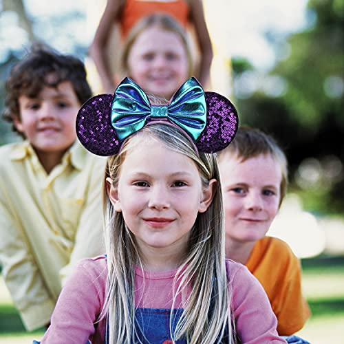 Image of FANYITY Mouse Costume Ears,2 Pcs Mouse Ears Headbands for Girls & Women Party,Size Free (HEBD+ZE)