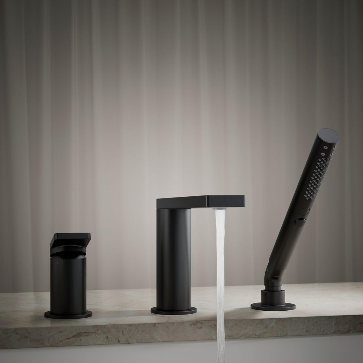 Kohler 73078-4-BL 合成浴槽蛇口 マットブラック KOHLER 73078-4