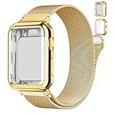 Magnetic Band and Case for Apple Watch Band 40mm 41mm 38mm 44mm 45mm 46mm 42mm Women/Men,Stainless Steel Milanese Loop Bracelet Strap with Cover Combo iWatch series 11 10 9 8 7 6 5 4 SE Ultra/2 3 49mm
