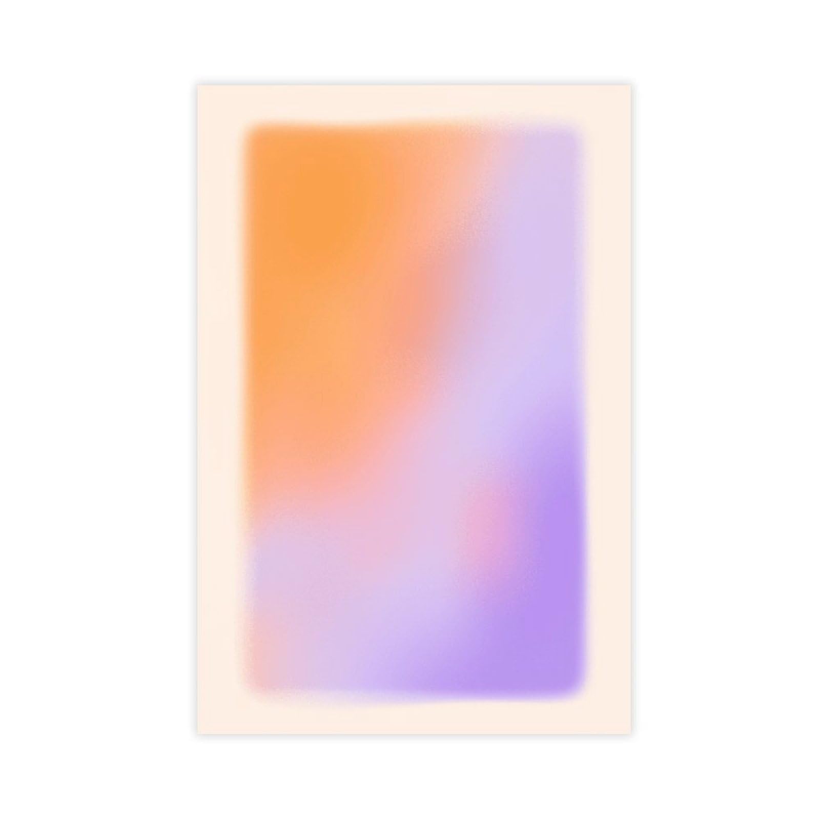 Zguols Warm Peach And Violet Gradient Abstract And Minimalist Poster 5 Canvas Poster Bedroom Decor Sports Landscape Office Room Decor Gift Unframed Print 24" L X 36" W