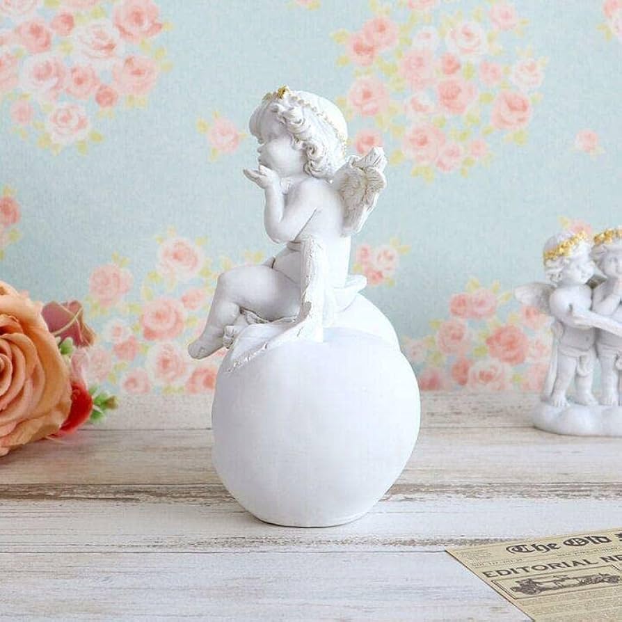 卓出 輸入雑貨 エンジェル 薔薇の靴に乗った天使 ゴールドローズ