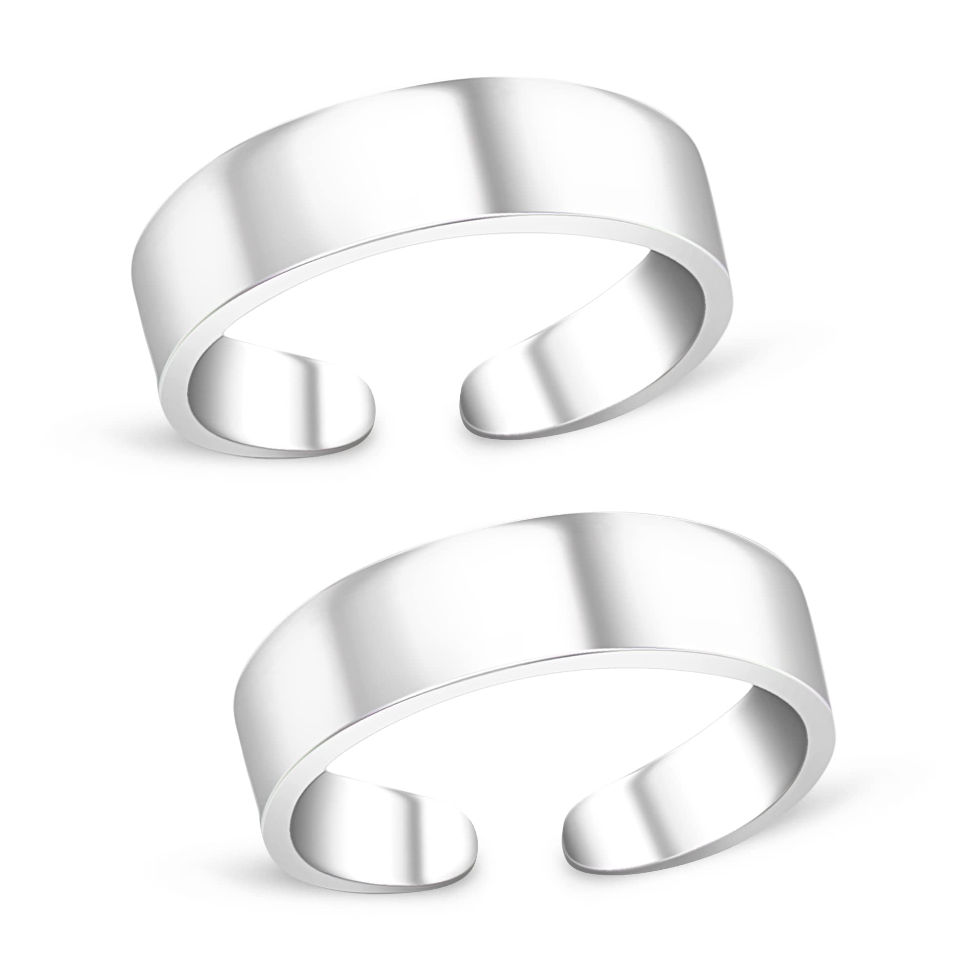 Silver Chest 925 Sterling Silver Elegant Plain Toe Ring Band Pair For Women - Set Of 2 Bichiya (B08DJCWT82) Amazon Price History, Amazon Price Tracker