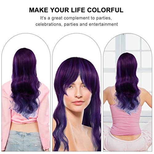 PIXNOR Longo Cacheado GÃ³tico Lolita Harajuku Anime Cosplay Traje de Natal Peruca Multicolor Cabelo