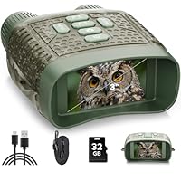 Nachtsichtgerät Militär, 4K UHD 48MP Infrarot-Fernglas Nachtsichtgerät, Nachtsichtgeräte Jagd mit 32GB TF-Karte 10X Digitalzoom Reichweite 300M, 5000mAh Wiederaufladbares für Jagd Sicherheit Camping