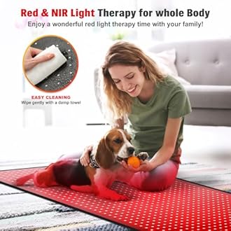 Red Light Therapy Mat for Body, 71"x 31" Red Light Therapy Blanket Red Near Infrared 660nm 850nm Full Body Pad, 1280 LEDs Infrared Light Therapy for Body for Pain Relief, Improved Sleep