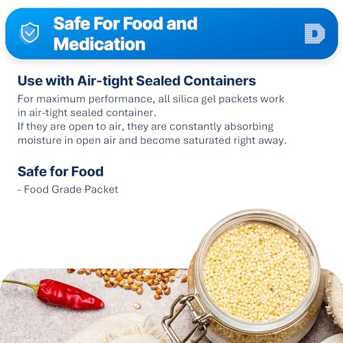 image for Dry & Dry Silica Gel Packets Desiccants - Rechargeable Silica Gel Pack