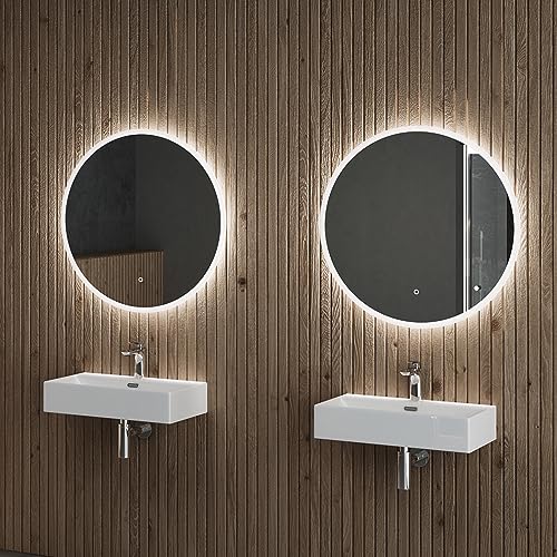 doporro Lavabo de Cerámica Rectangular 60×36×13 cm, Lavabo Sobre Encimera o Suspendido, Acabado Blanco Brillante, Lavamanos para Baño, Brüssel206 - imagen 6