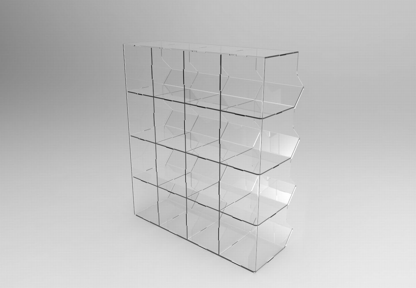 Astroplastic Contenitore Espositore Porta Caramelle Confezionate a Cubo Trasparente in Plexiglass (16 Scomparti)
