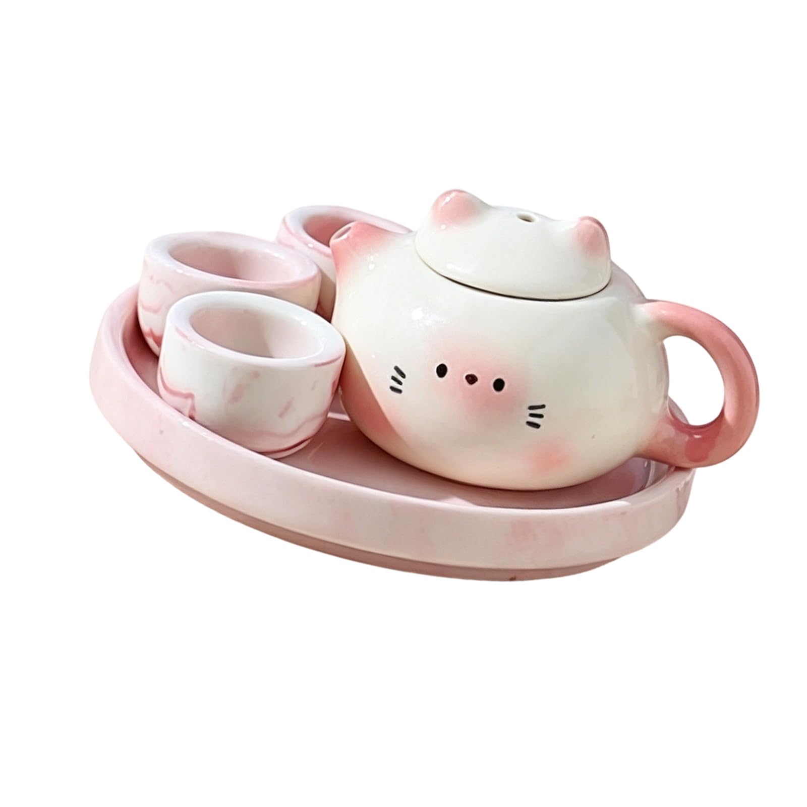 MURYE Ceramic Tea Pots Set Safe for Children Porcelain Teapot Cup for Parties and Outdoor Gatherings Earthenware Container