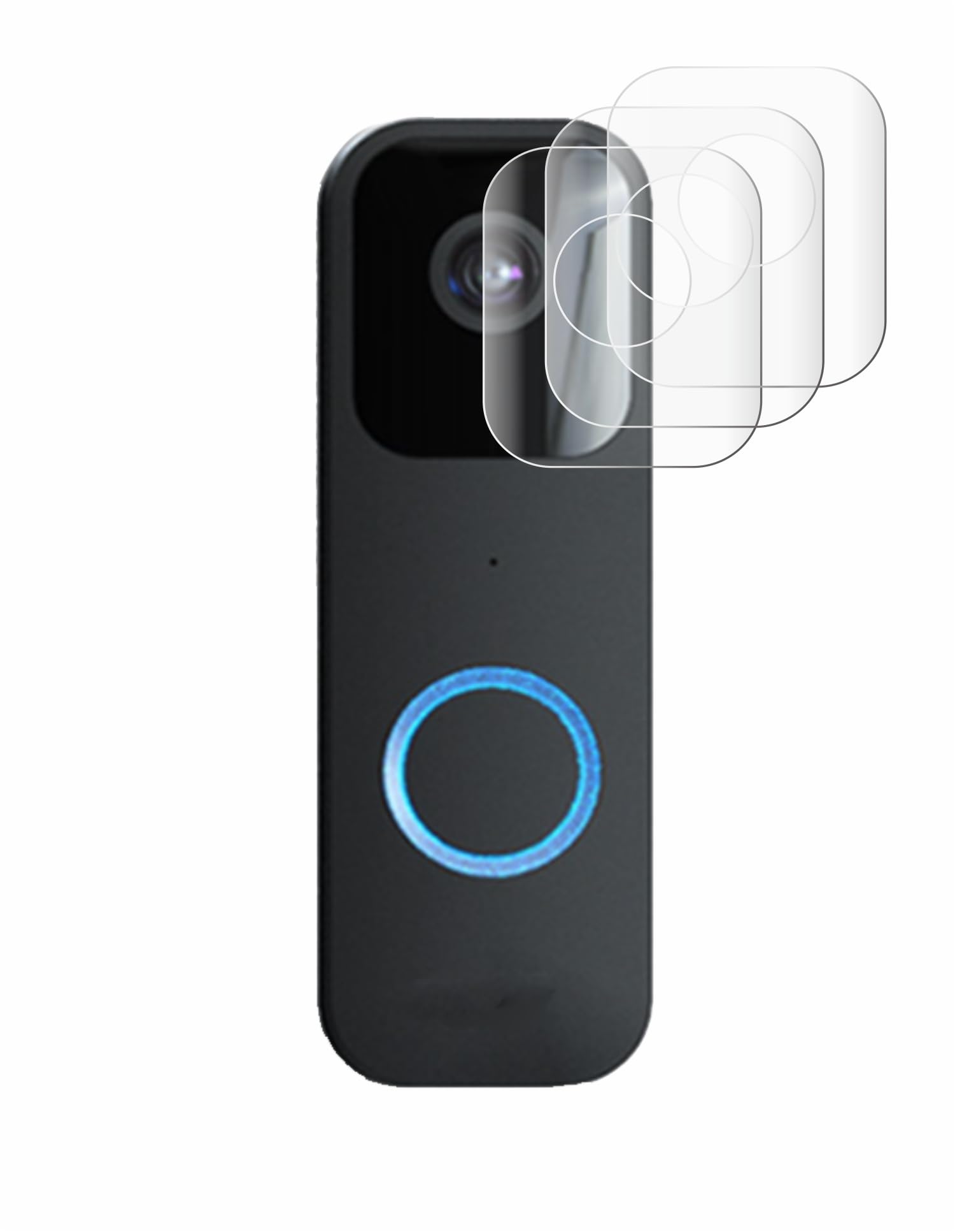 savvies 4 Pezzi Full-Screen Pellicola Protettiva per Blink Video Doorbell Full Cover Pellicola Copertura [Trasparente, 3D Curved, Proteggi Schermo]
