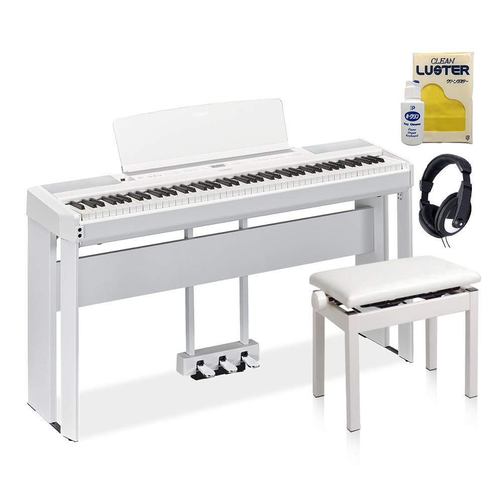 Amazon | YAMAHA P-515 WH 専用スタンド・3本ペダル・高低自在