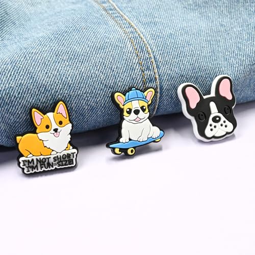 Image of 30 PCS Cute Pins Bulk,Funny Backpack Pin Lapel Badge Pins Set Different Dog Brooch Pins for Backpacks,Jackets,Hats,Bags
