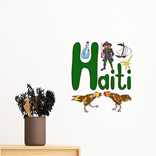 Sticker mural Haïti pour masquer défaut mur papier peint