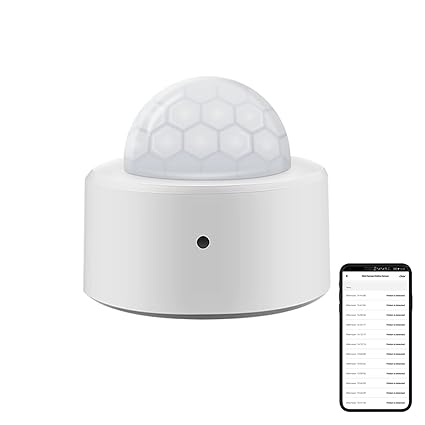 ZigBee Motion Sensor, Infrared and Brightness Detection PIR Sensor for Home Alarm System, Mini Smart Human Sensor Detector for Home Security System. ZigBee Hub Required