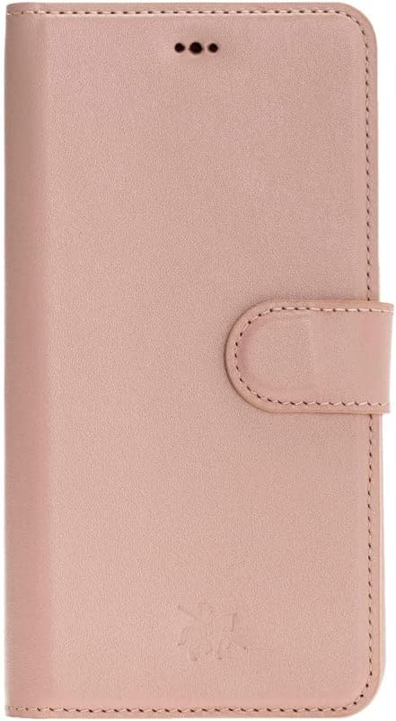 Venito Florence Leather Wallet Phone Case Compatible with iPhone 11 - Extra Secure with RFID Blocking - Detachable Phone Wallet (Nude Pink)