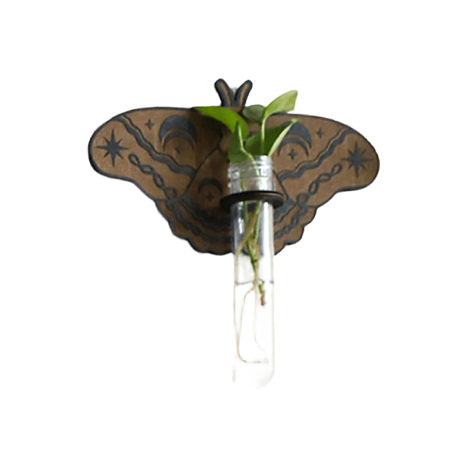 HENYGEN Minimalists Wooden Display Rack for Indoor Plant Featuring Contemporary Florals Pattern Indoor Plant Planner